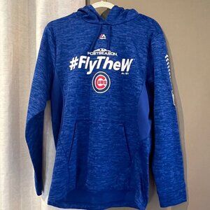 Men's Majestic Royal Chicago Cubs 2018 Fleece Pullover Hoodie, Size Small